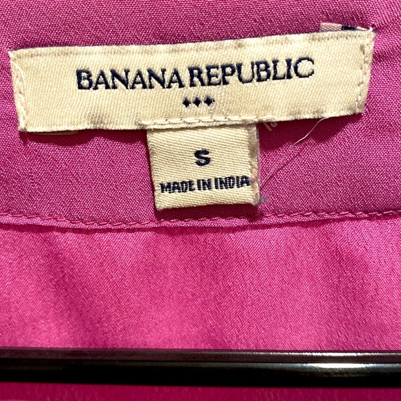 [Banana Republic] Women’s Pink V-Neck 3/4 Sleeve Blouse Size Small - Picture 2 of 12